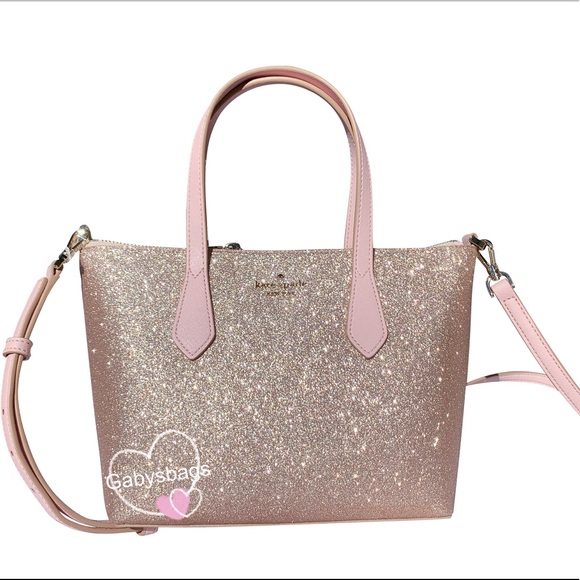 kate spade Handbags - 👜Kate Spade Glitter Satchel&Crossbody Rose Gold